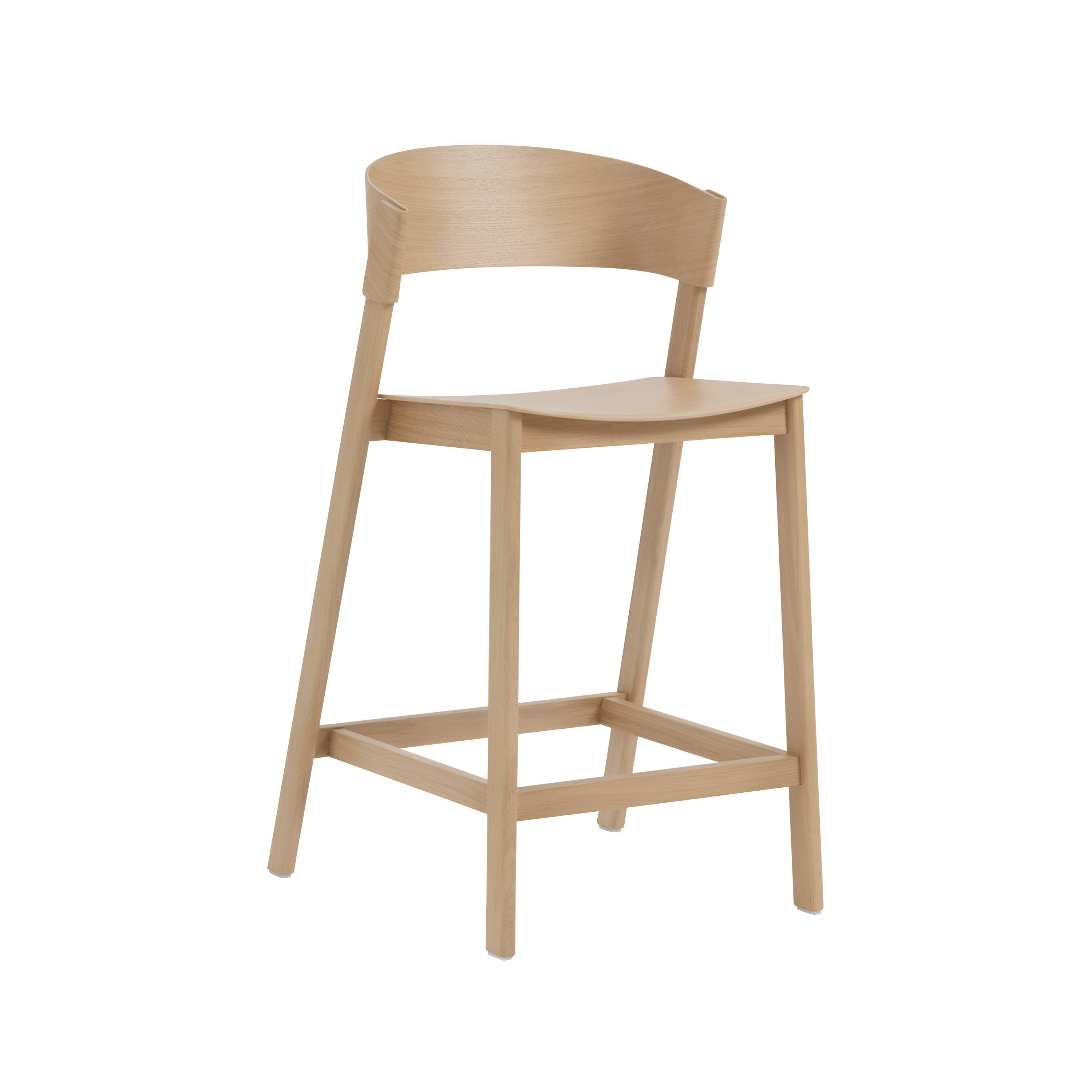 Cover Bar + Counter Stool: Counter + Oak + With Footrest