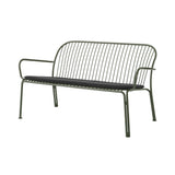 Thorvald SC110 Outdoor Lounge Sofa with Seatpad: Bronze Green + Heritage Char