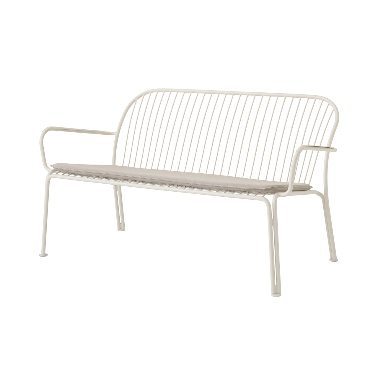 Thorvald SC110 Outdoor Lounge Sofa with Seatpad: Ivory + Heritage Papyrus