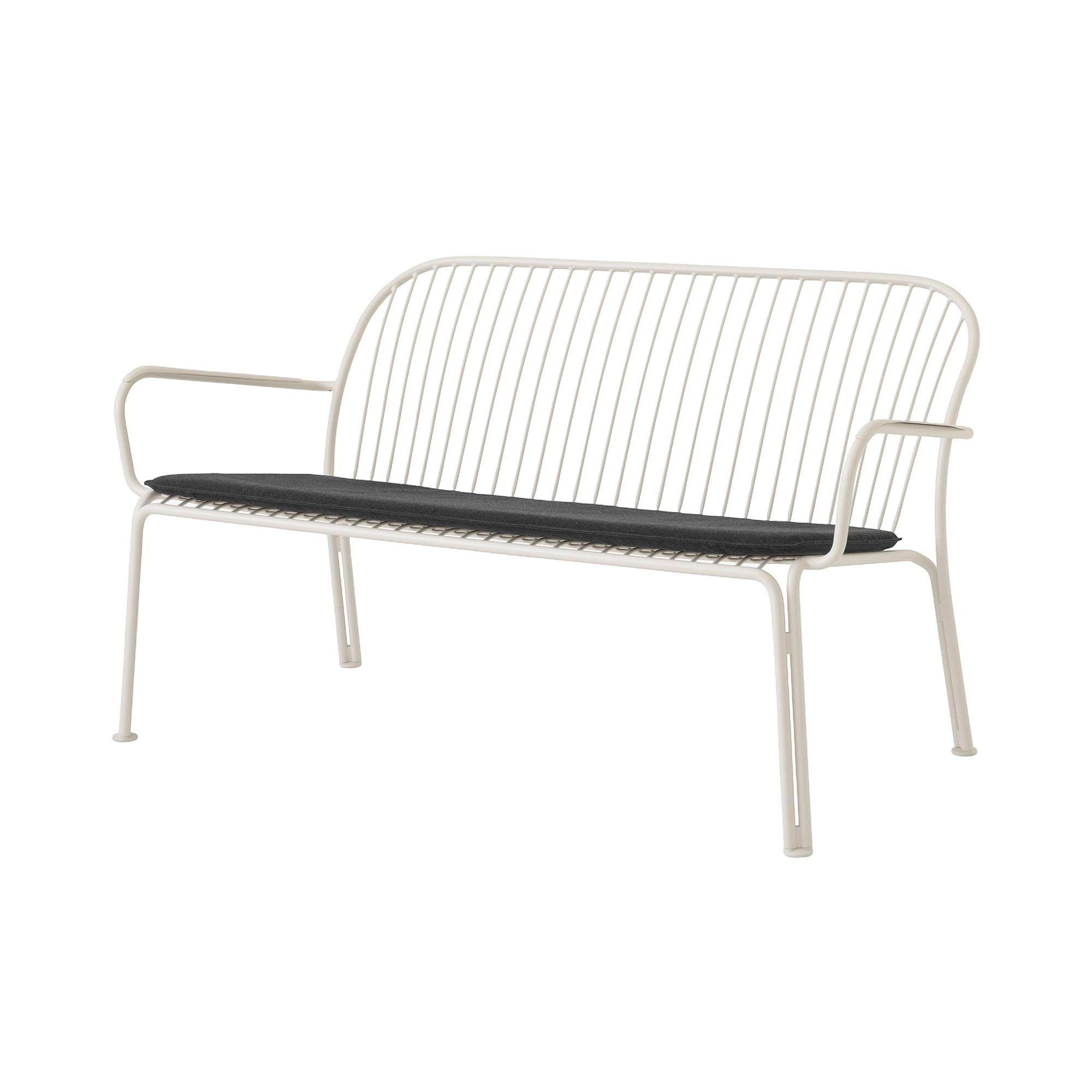 Thorvald SC110 Outdoor Lounge Sofa with Seatpad: Ivory + Heritage Char