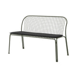 Thorvald SC111 Outdoor Dining Bench with Seatpad: Bronze Green + With Heritage Char