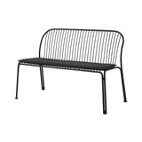 Thorvald SC111 Outdoor Dining Bench with Seatpad: Warm Black + With Heritage Char