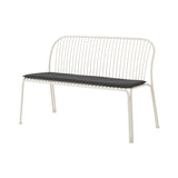 Thorvald SC111 Outdoor Dining Bench with Seatpad: Ivory + With Heritage Char