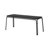Thorvald SC112 Outdoor Bench with Seatpad: Warm Black + Heritage Char