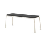 Thorvald SC112 Outdoor Bench with Seatpad: Ivory + Heritage Char