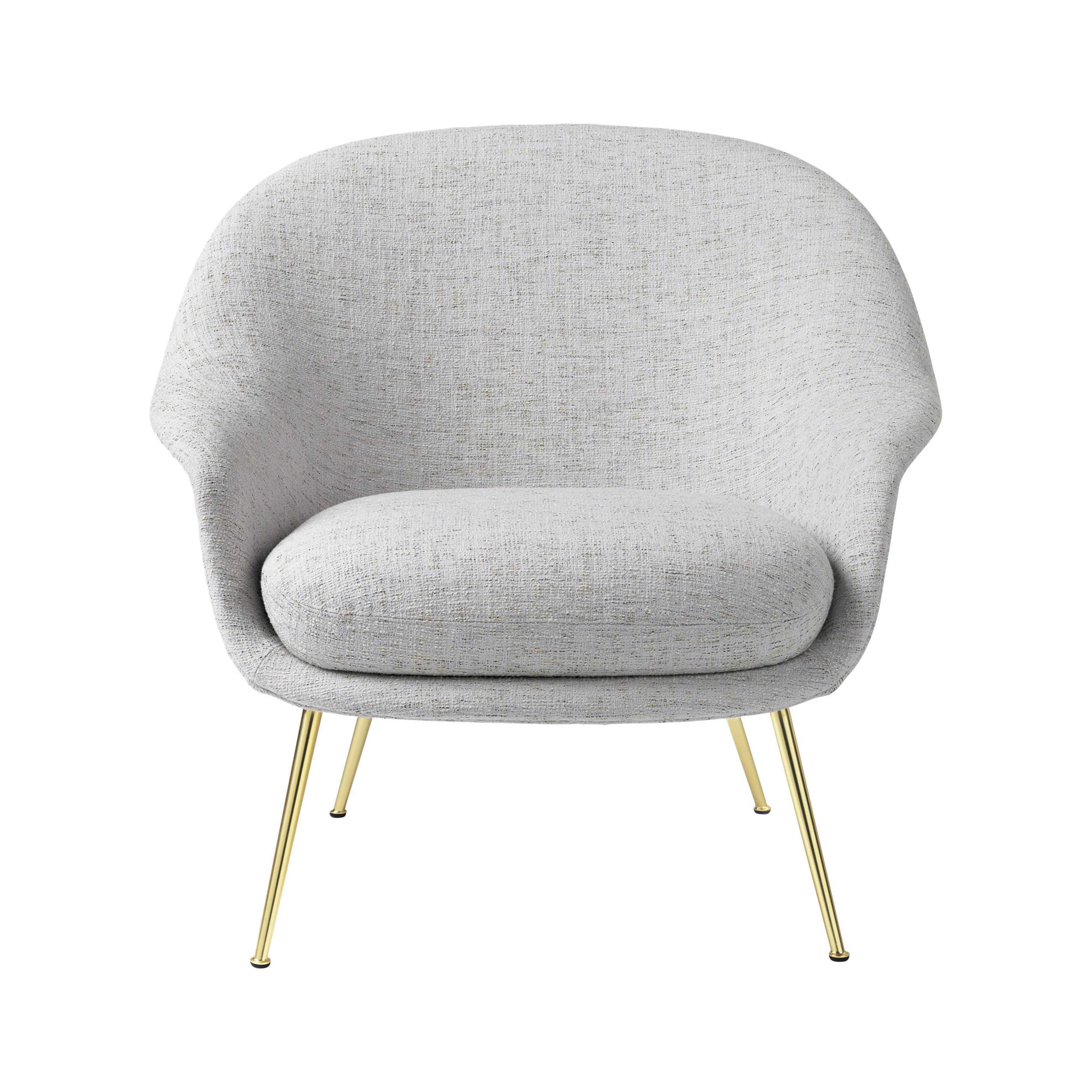 Bat Lounge Chair Low Back: Conic Base + Brass Semi Matt