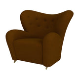 The Tired Man Lounge Chair: Without Footstool + Natural Oak 