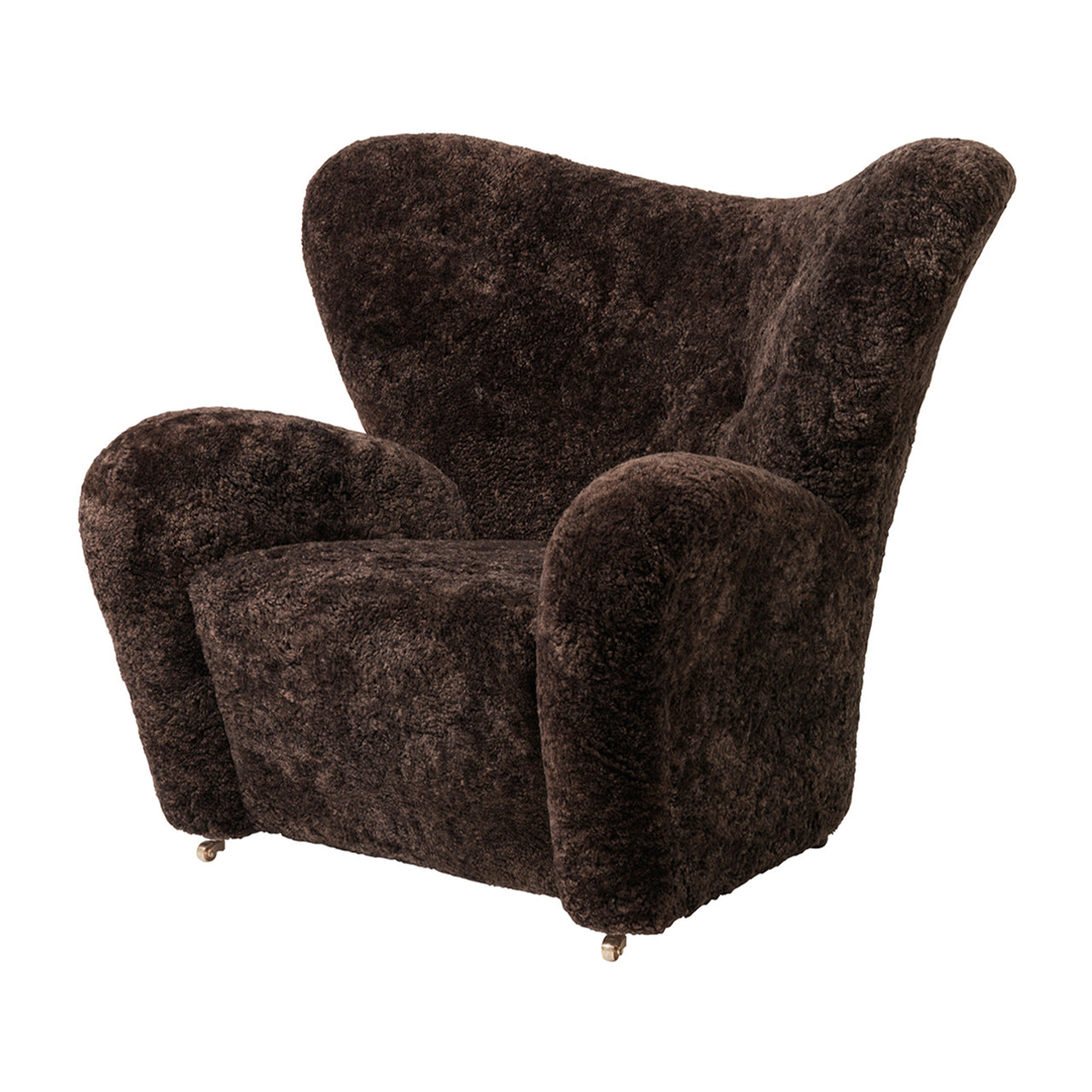 The Tired Man Lounge Chair: Without Footstool + Dark Stained Oak 