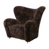 The Tired Man Lounge Chair: Without Footstool + Dark Stained Oak 