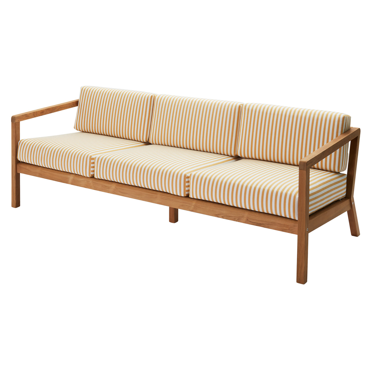 Virkelyst 3 Seater Sofa: Golden Yellow Stripe