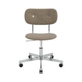 Co Task Chair with Casters: Fully Upholstered + Polished Aluminum