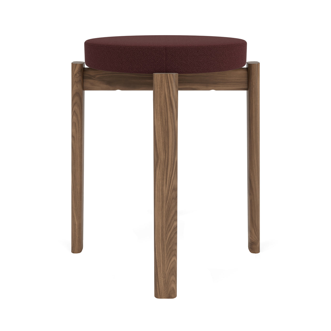 Passage Stool: Upholstered + Walnut + Vidar 4 0693