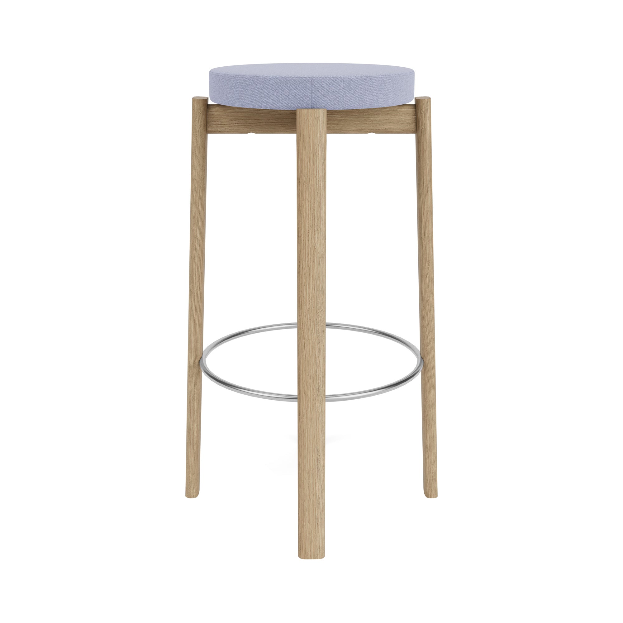 Passage Bar + Counter Stool: Upholstered + Bar +  Natural Oak + Steel + Vidar 4 0723