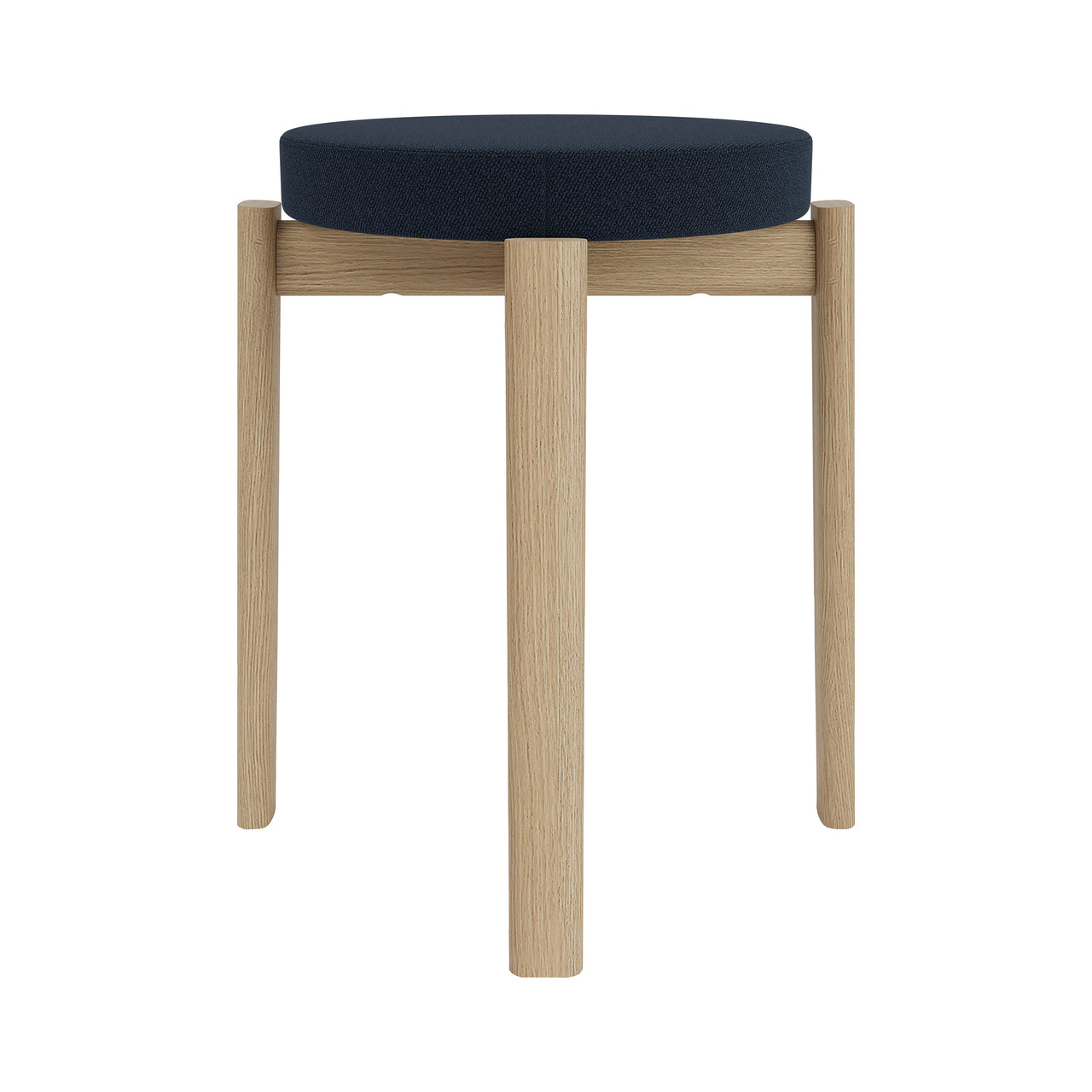 Passage Stool: Upholstered + Natural Oak + Vidar 4 0786