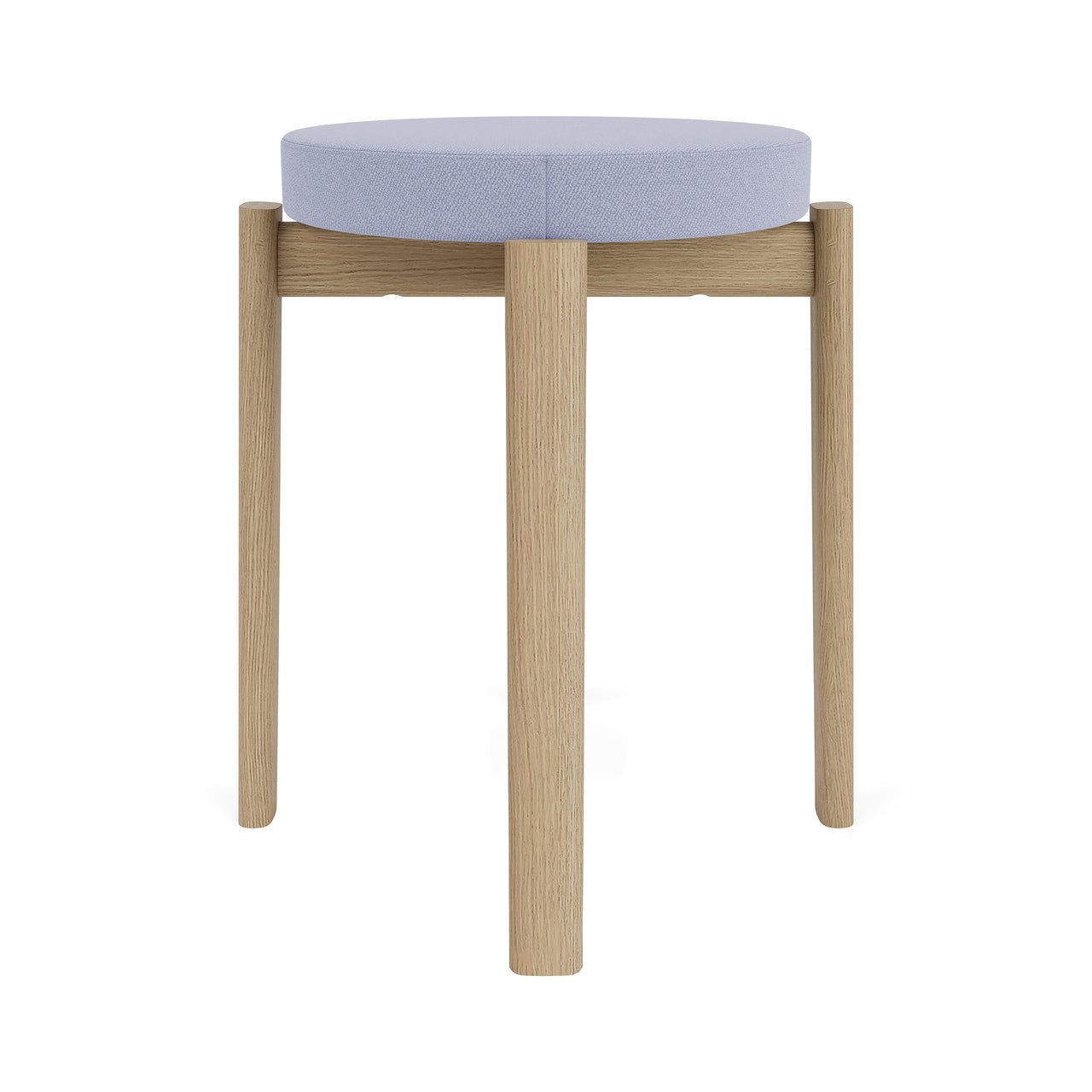 Passage Stool: Upholstered + Natural Oak +  Vidar 4 0723