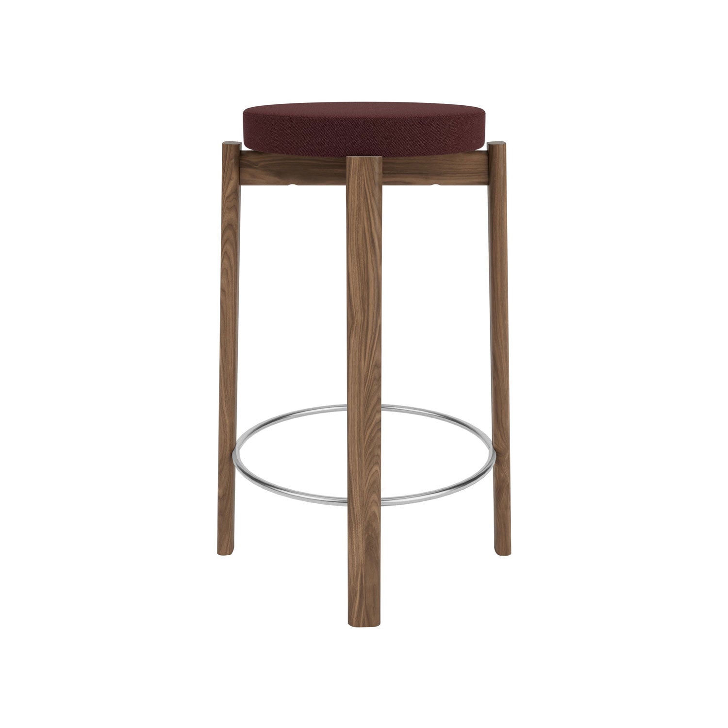 Passage Bar + Counter Stool: Upholstered + Walnut + Steel