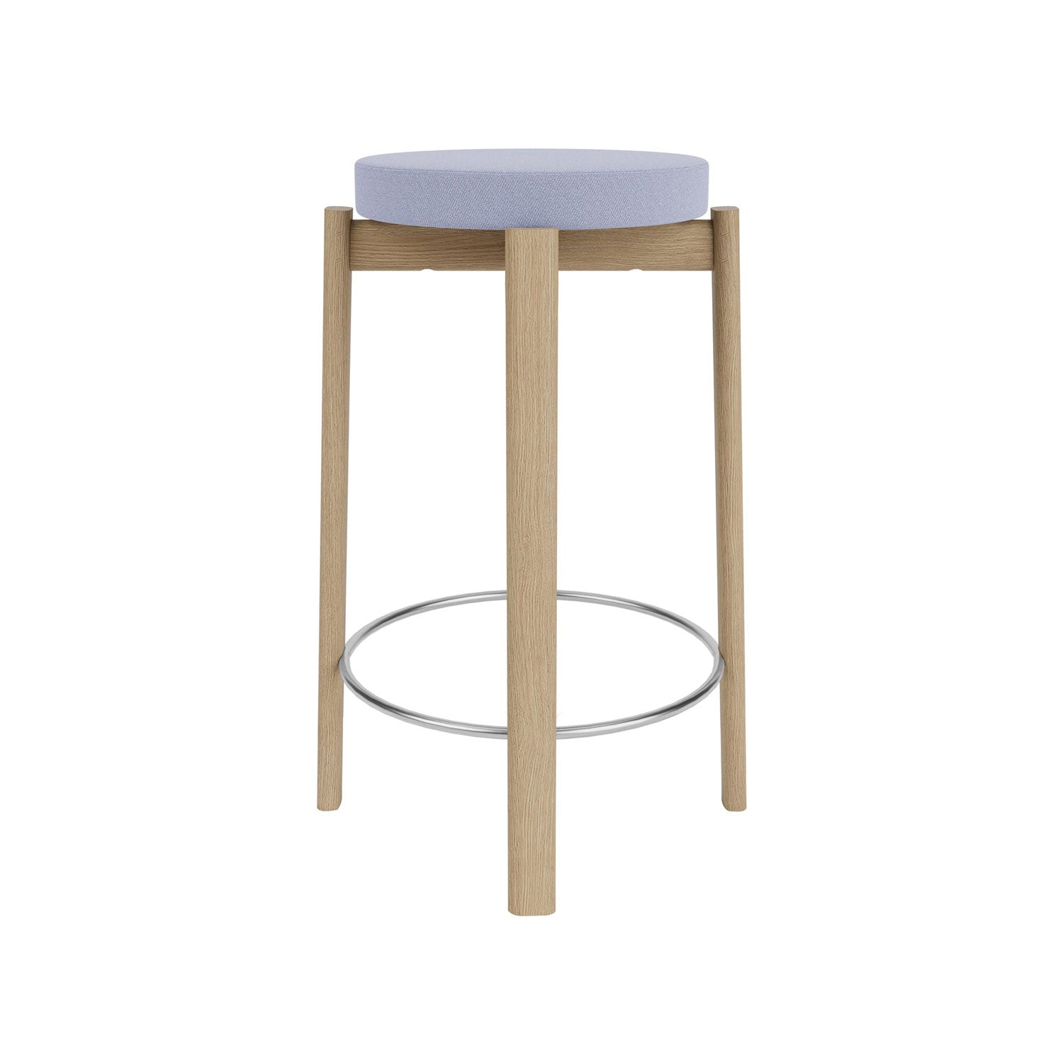 Passage Bar + Counter Stool: Upholstered + Natural Oak + Steel