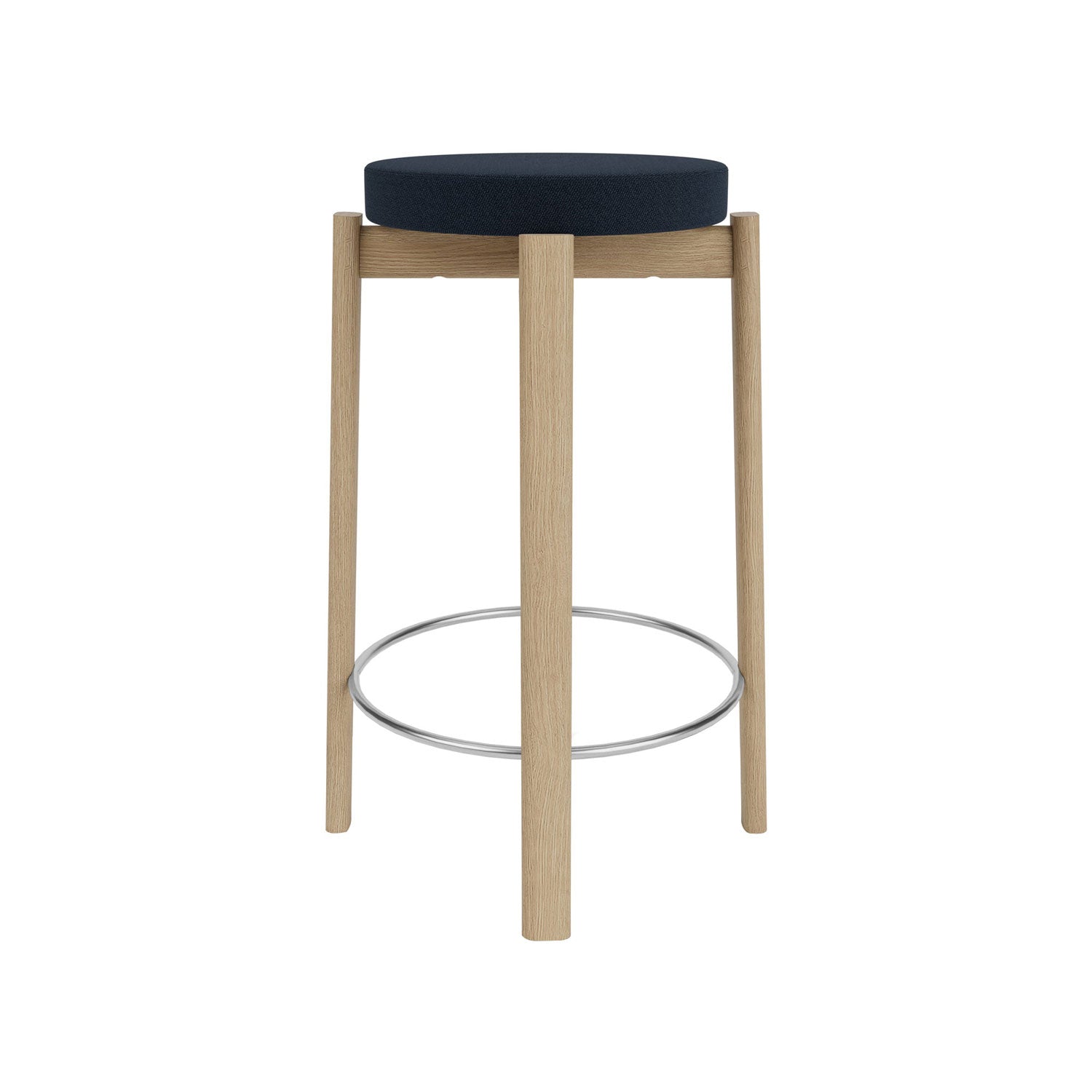 Passage Bar + Counter Stool: Upholstered + Natural Oak + Steel