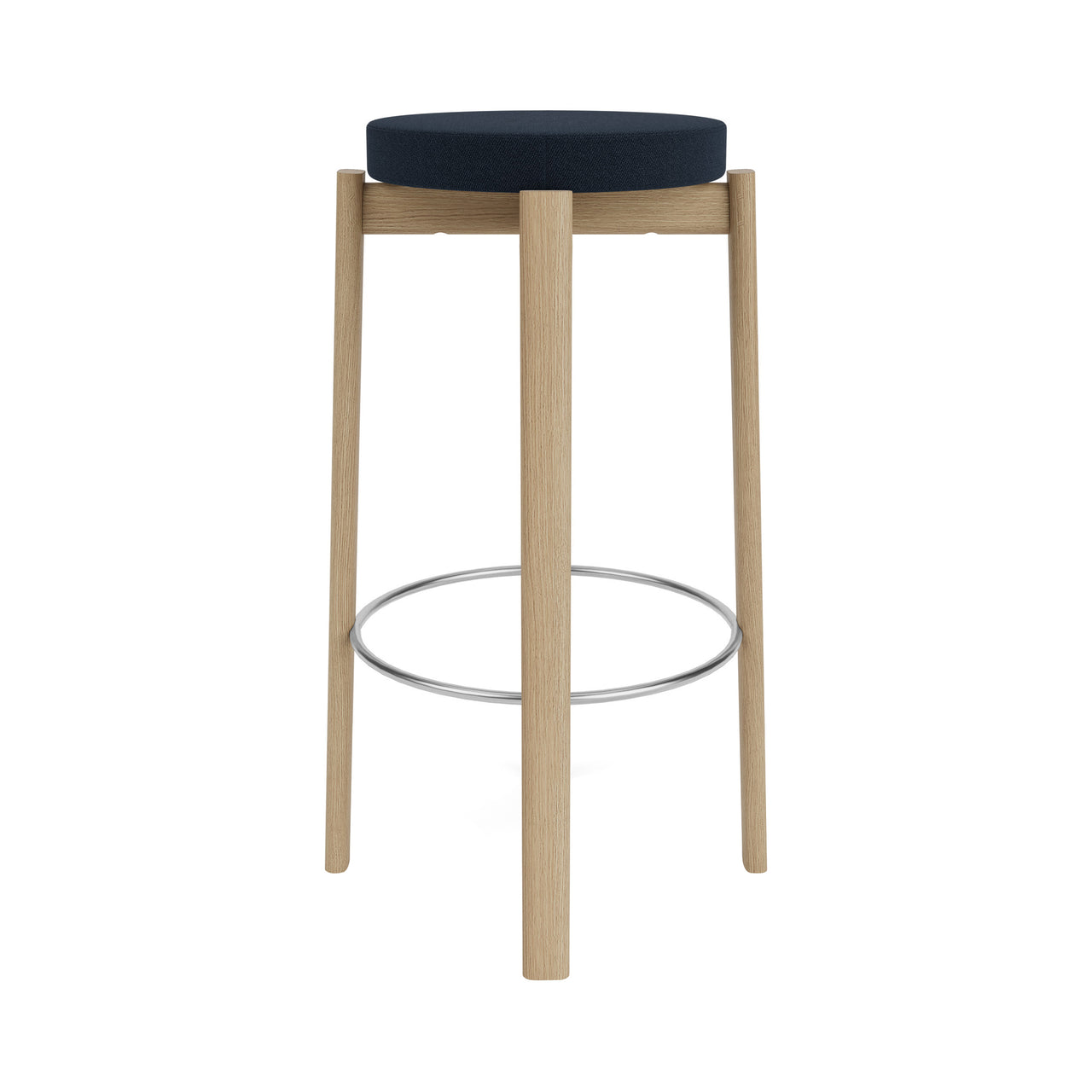 Passage Bar + Counter Stool: Upholstered + Bar +  Natural Oak + Steel + Vidar 4 0786