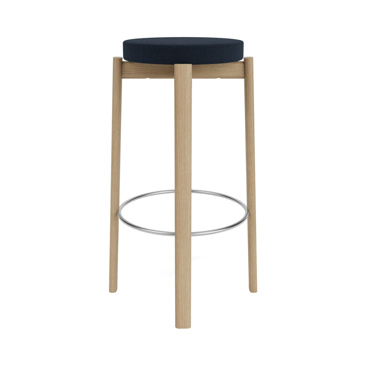Passage Bar + Counter Stool: Upholstered + Natural Oak + Steel
