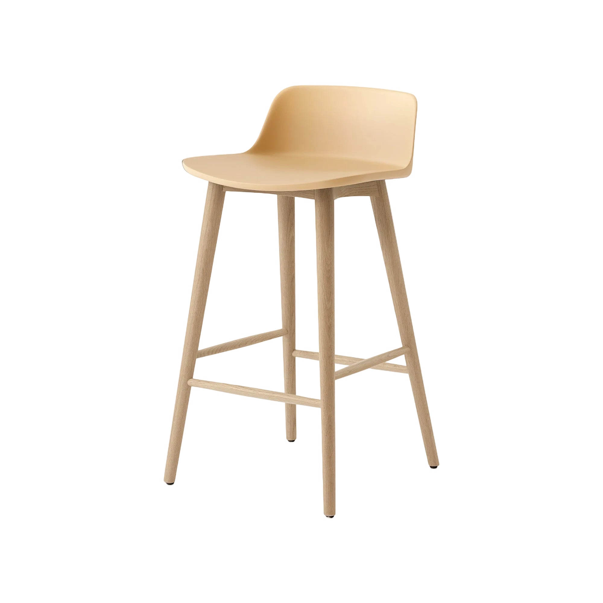 Rely Bar + Counter Lowback Chair: HW123 + HW118 + Counter (HW118) + Beige Sand + Oak