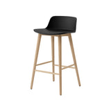 Rely Bar + Counter Lowback Chair: HW123 + HW118 + Counter (HW118) + Black + Oak