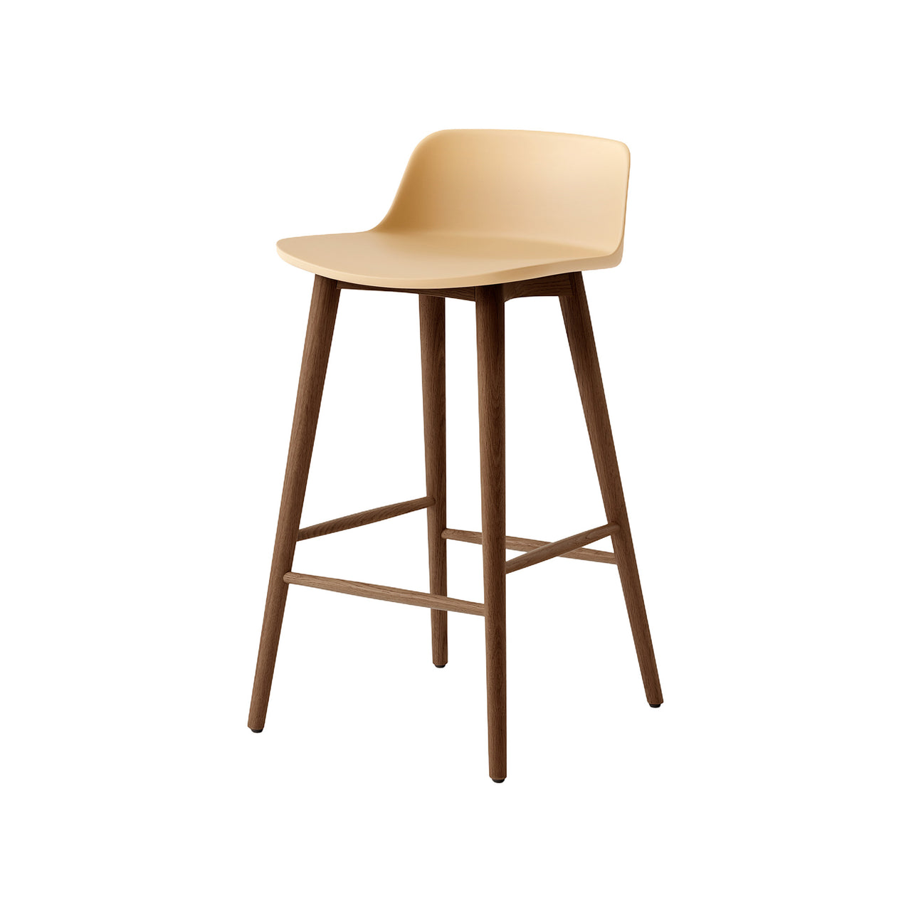 Rely Bar + Counter Lowback Chair: HW123 + HW118 + Counter (HW118) + Beige Sand + Walnut