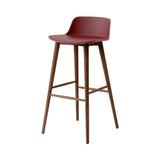 Rely Bar + Counter Lowback Chair: HW123 + HW118 + Bar (HW123) + Red Brown + Walnut