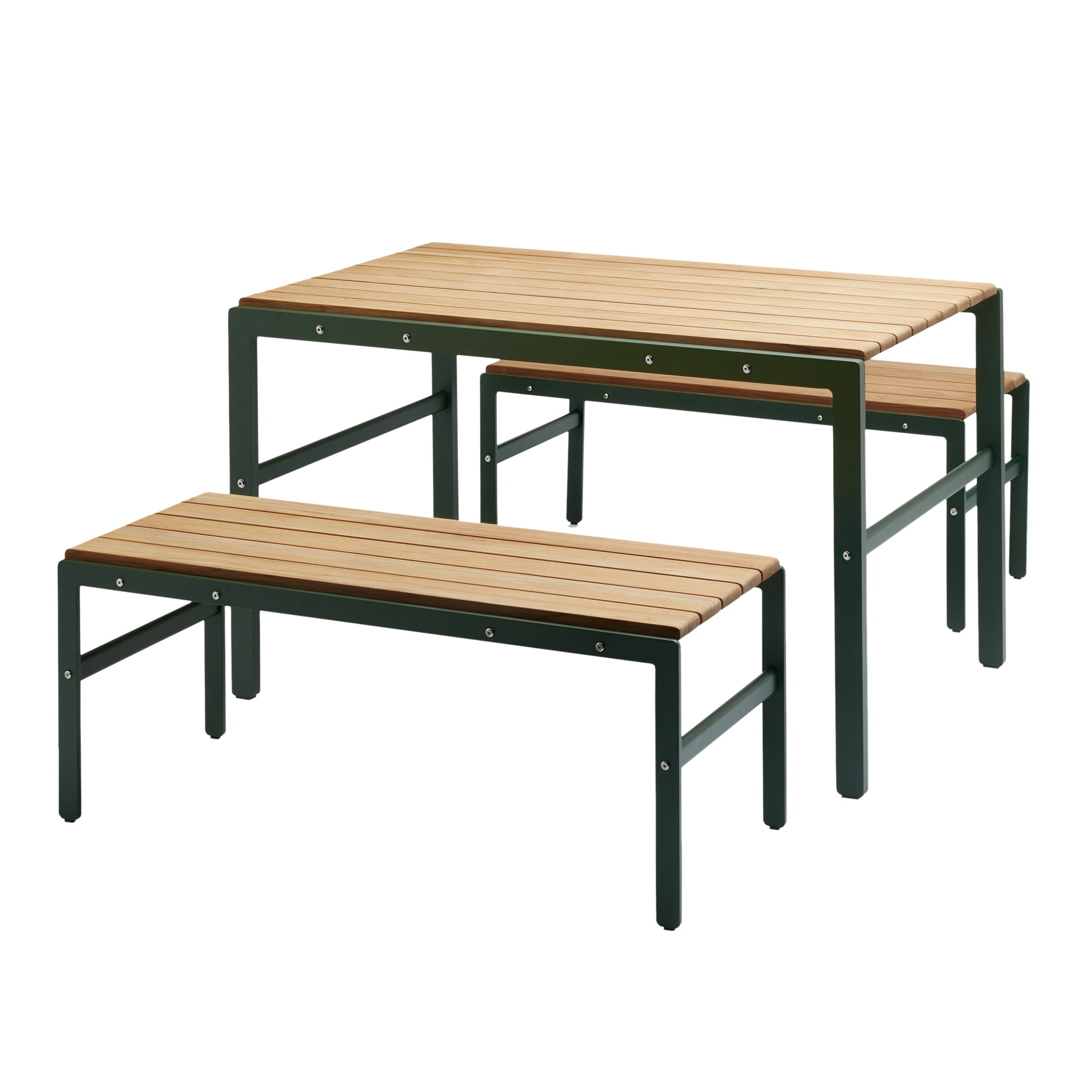 Reform Table: Aluminum + Teak