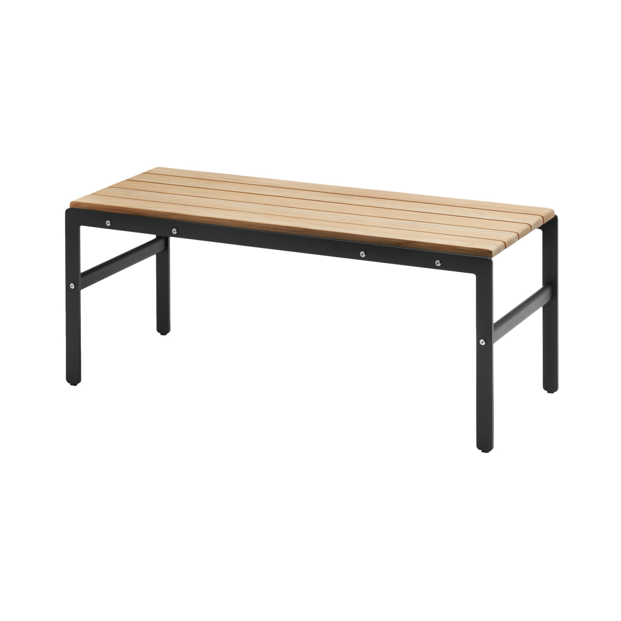 Reform Bench: Aluminum + Teak + Anthracite Black