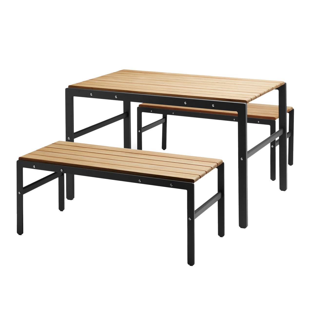 Reform Table: Aluminum + Teak