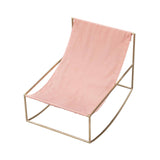 Rocking Chair: Linen + Pink + Brass