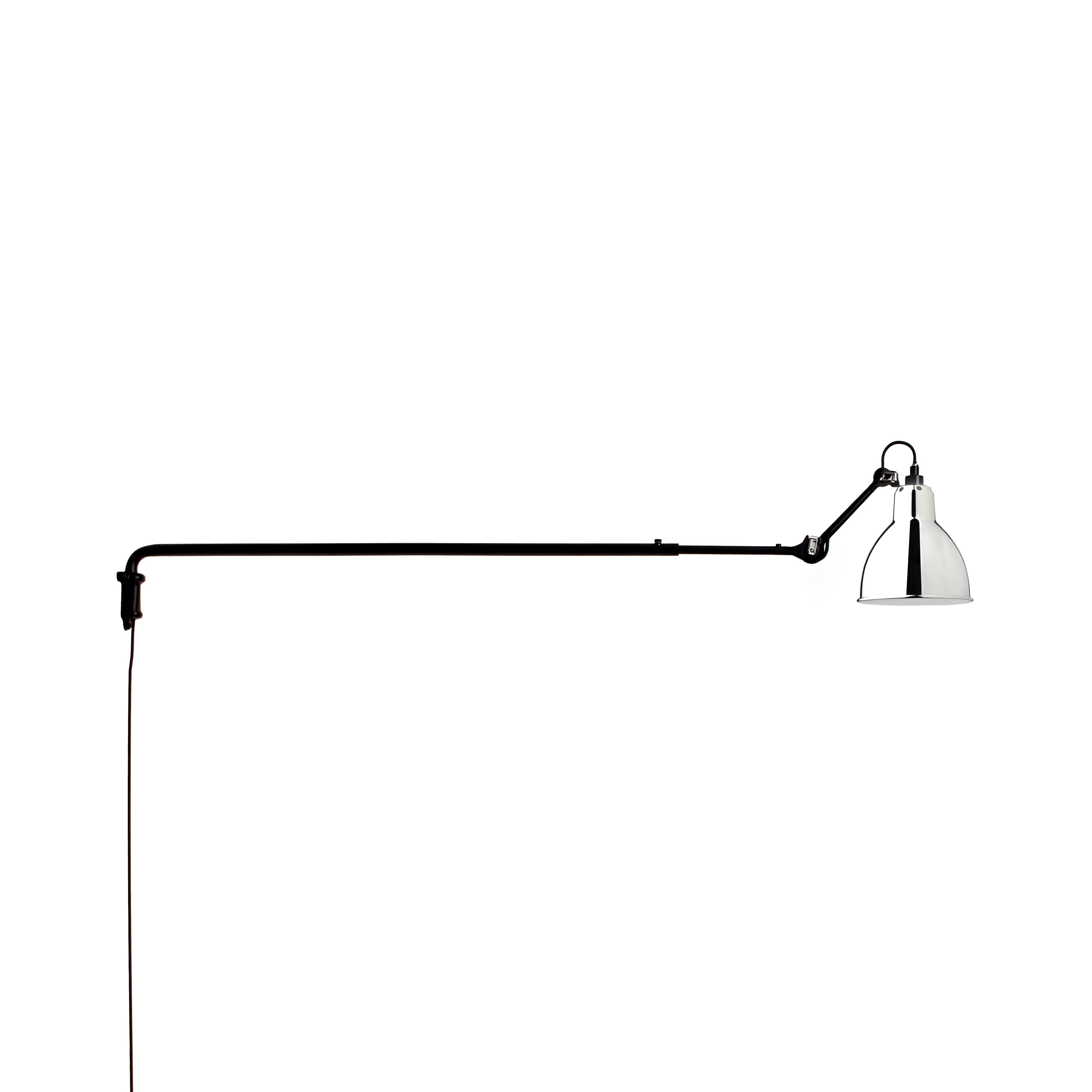 Lampe Gras N°213 Wall Lamp: Chrome + Round