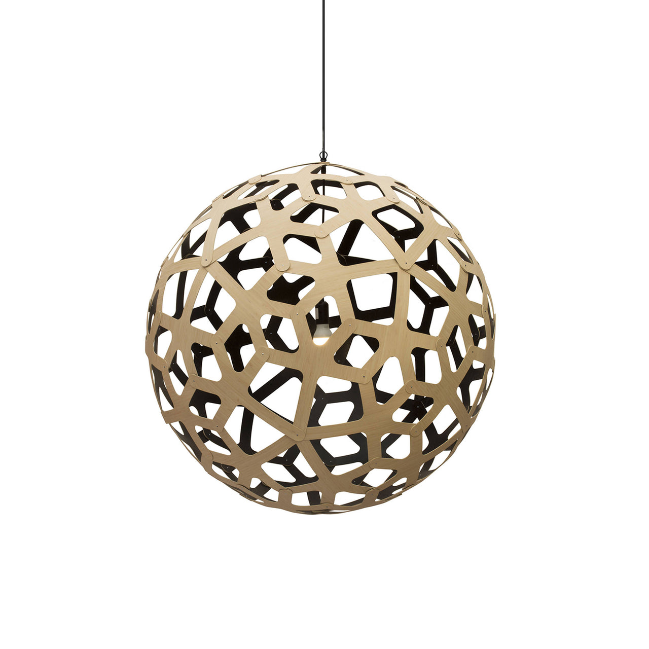 Coral Pendant Light: XX Large + Bamboo + Black + Black