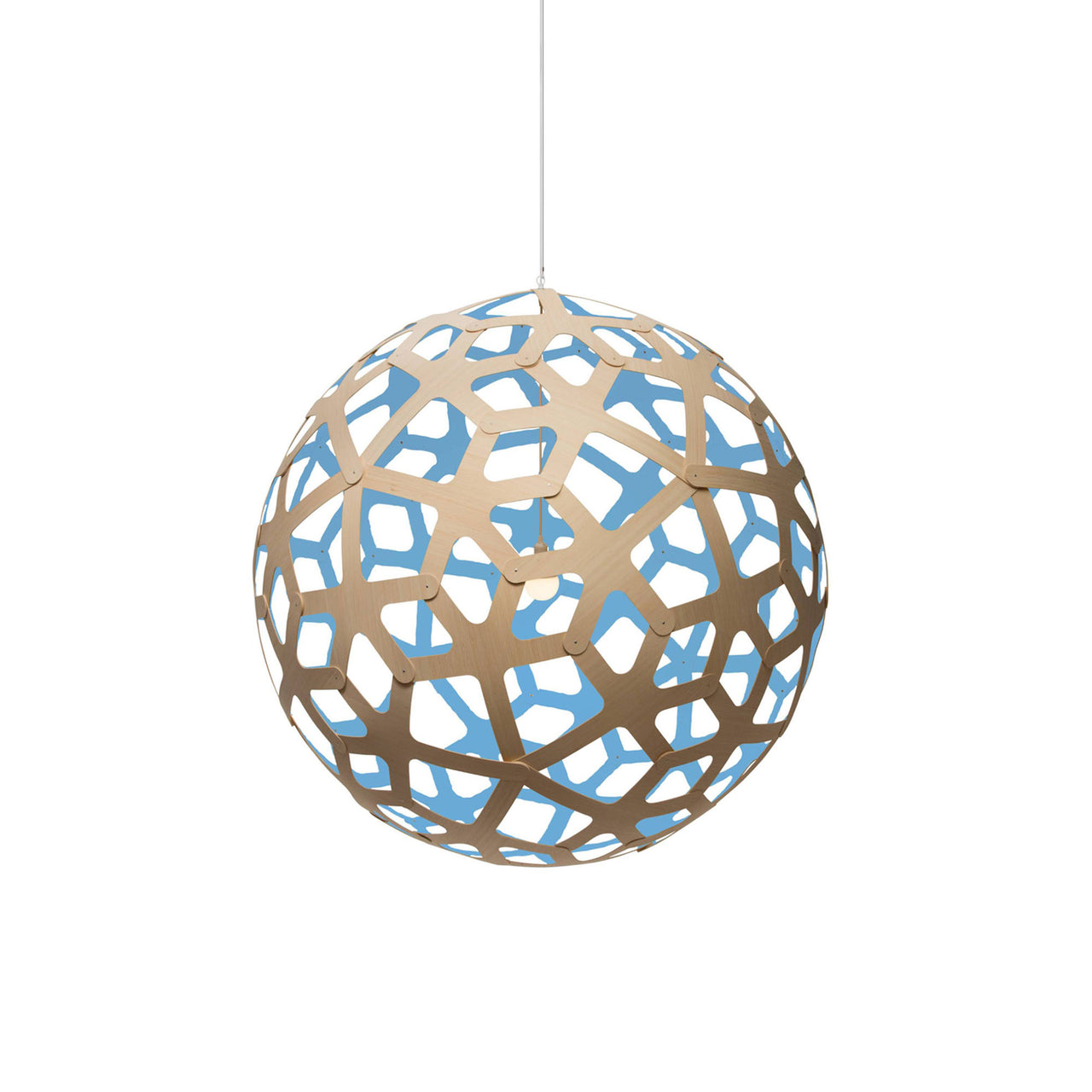 Coral Pendant Light: XX Large + Bamboo + Blue + White