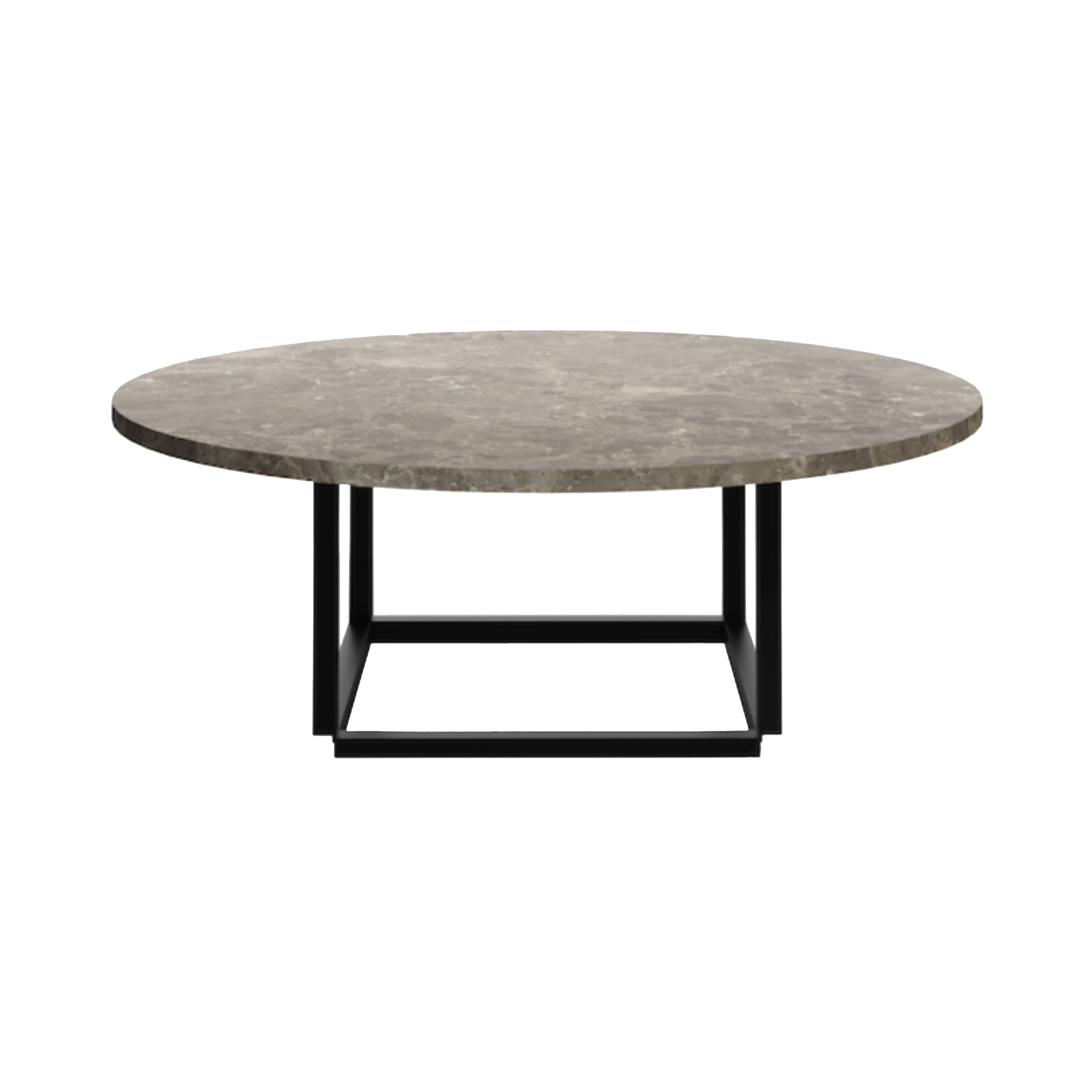 Florence Coffee Table: Gris du Marais Marble + Black