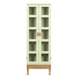 National Geographic Bookcase: Green + Oiled Oak