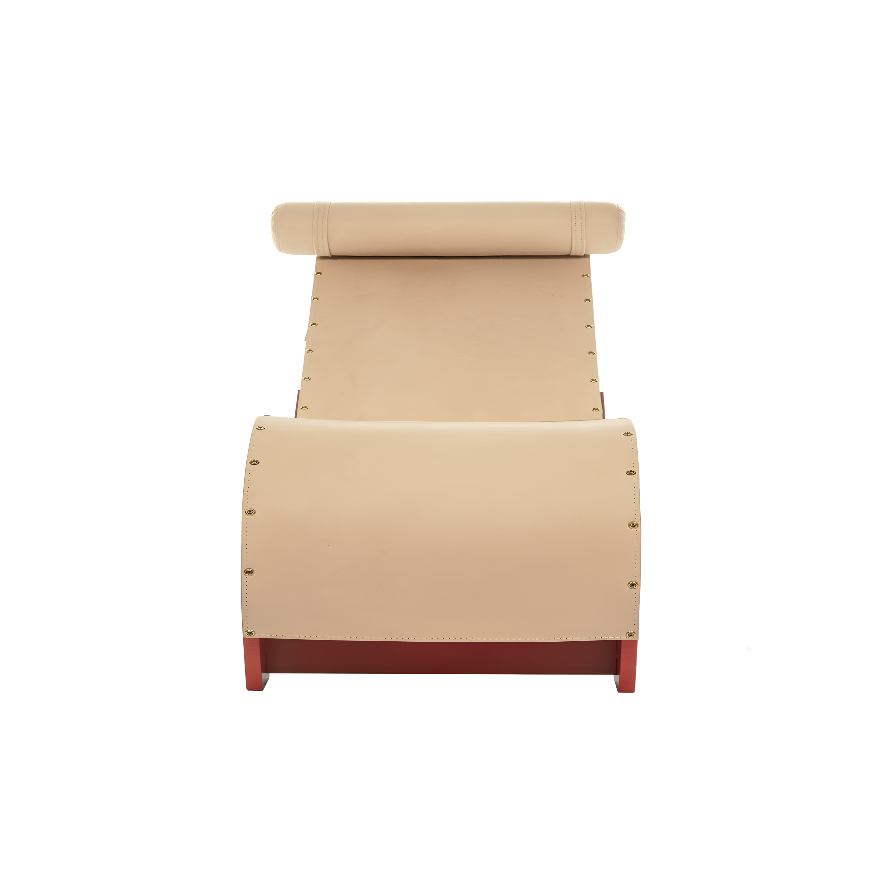 Vilan Recliner: Red + Saddle Leather Natural