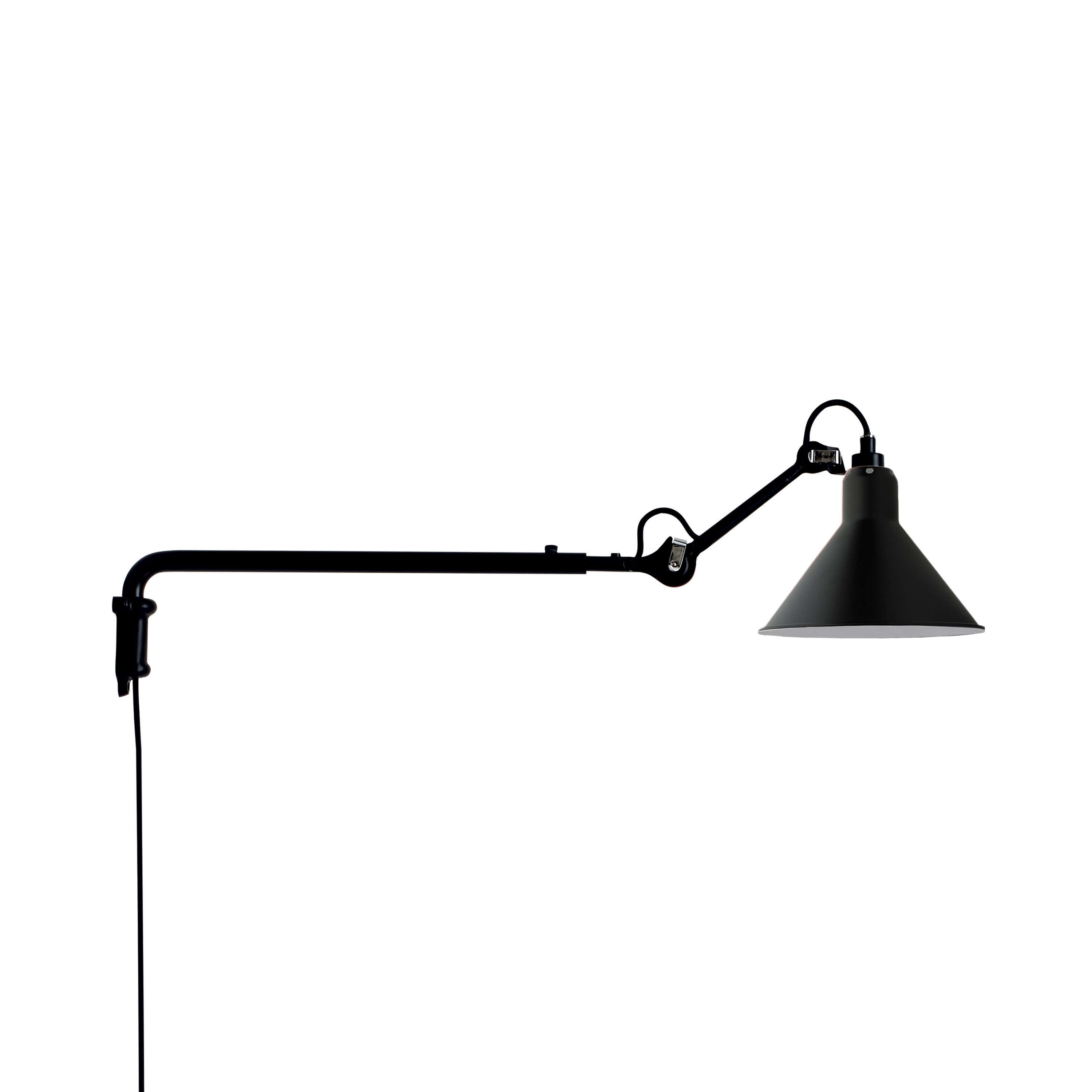 Lampe Gras N°203 Lamp: Black + Conic