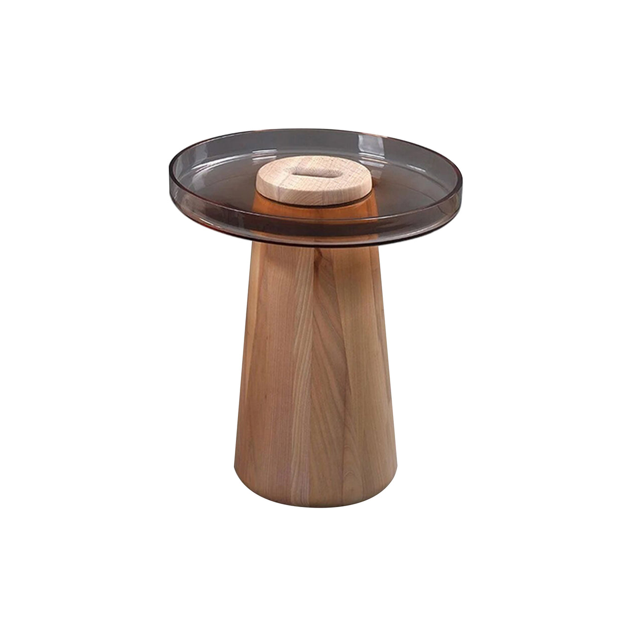 Koba Coffee Table: Round + High + Cherry Pigment