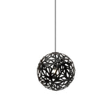 Floral Pendant Light: Extra Small + Black + Black