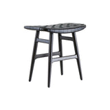 Freja Stool: Oynx Oak + Stripe + Black