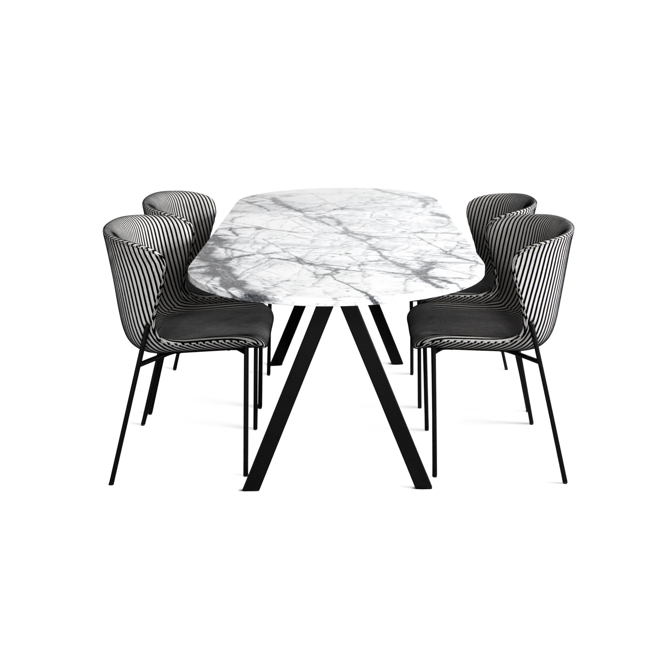 Saw Dining Table: Marble