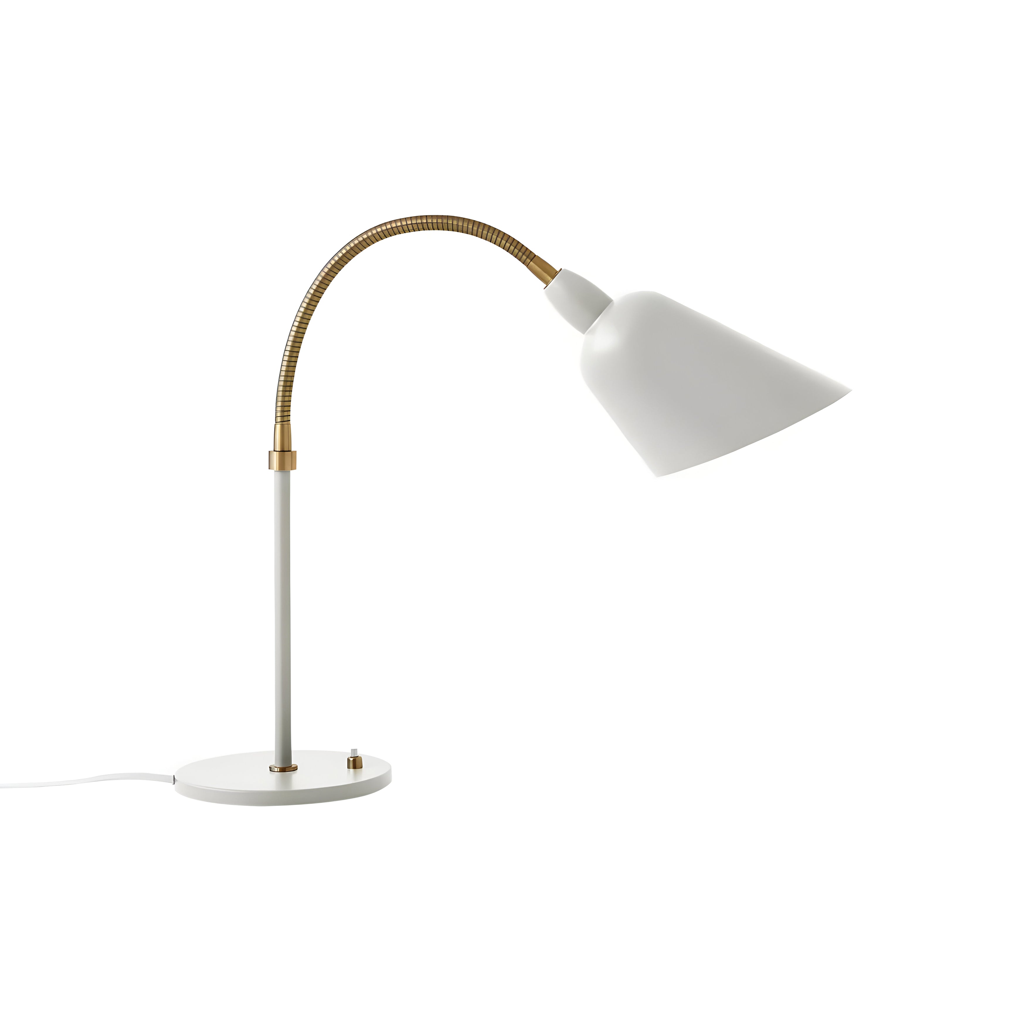 Bellevue Table Lamp AJ8: Ivory White + Brass