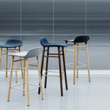Form Bar + Counter Stool: Walnut Base + Upholstered