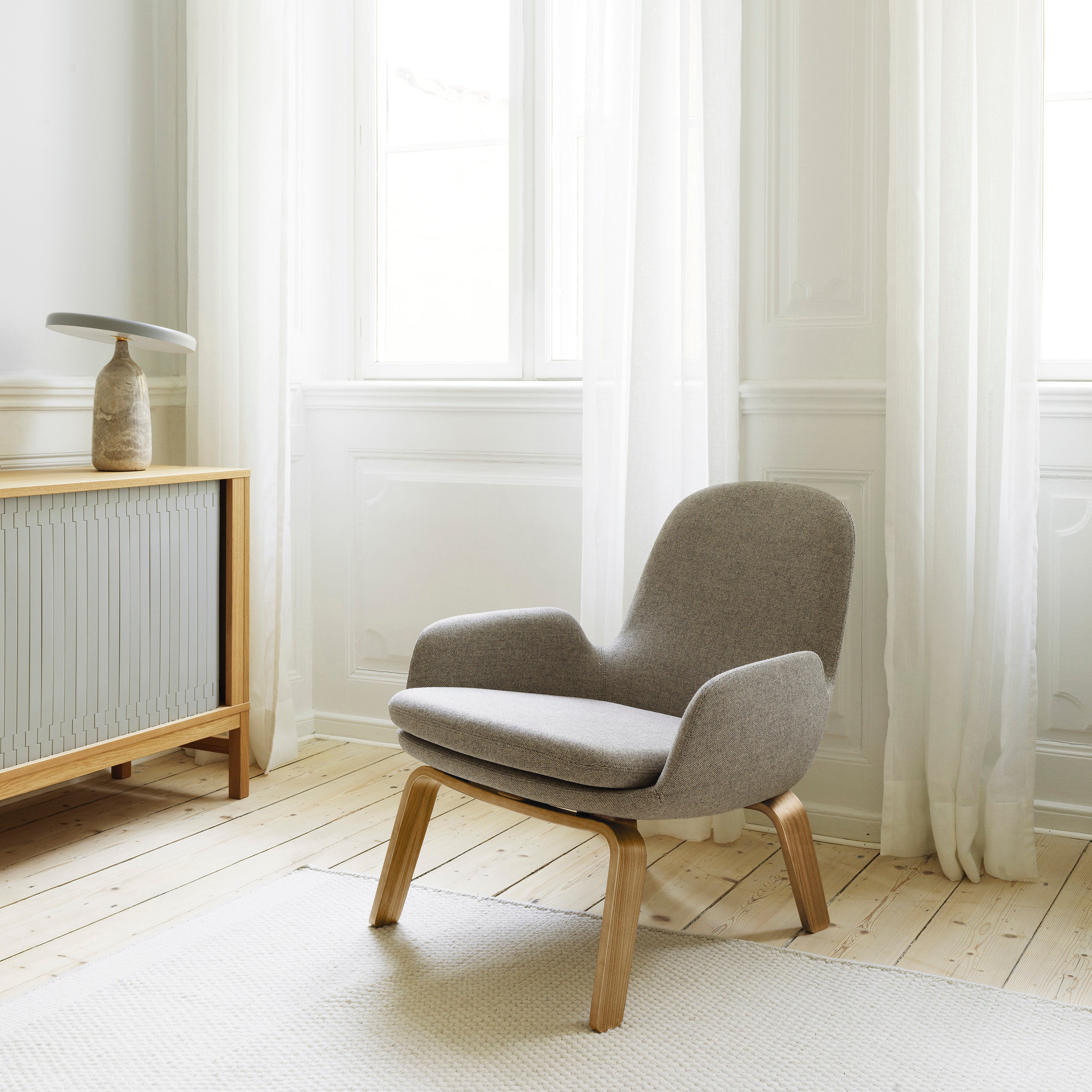 Era Lounge Chair: Low + Wood Base