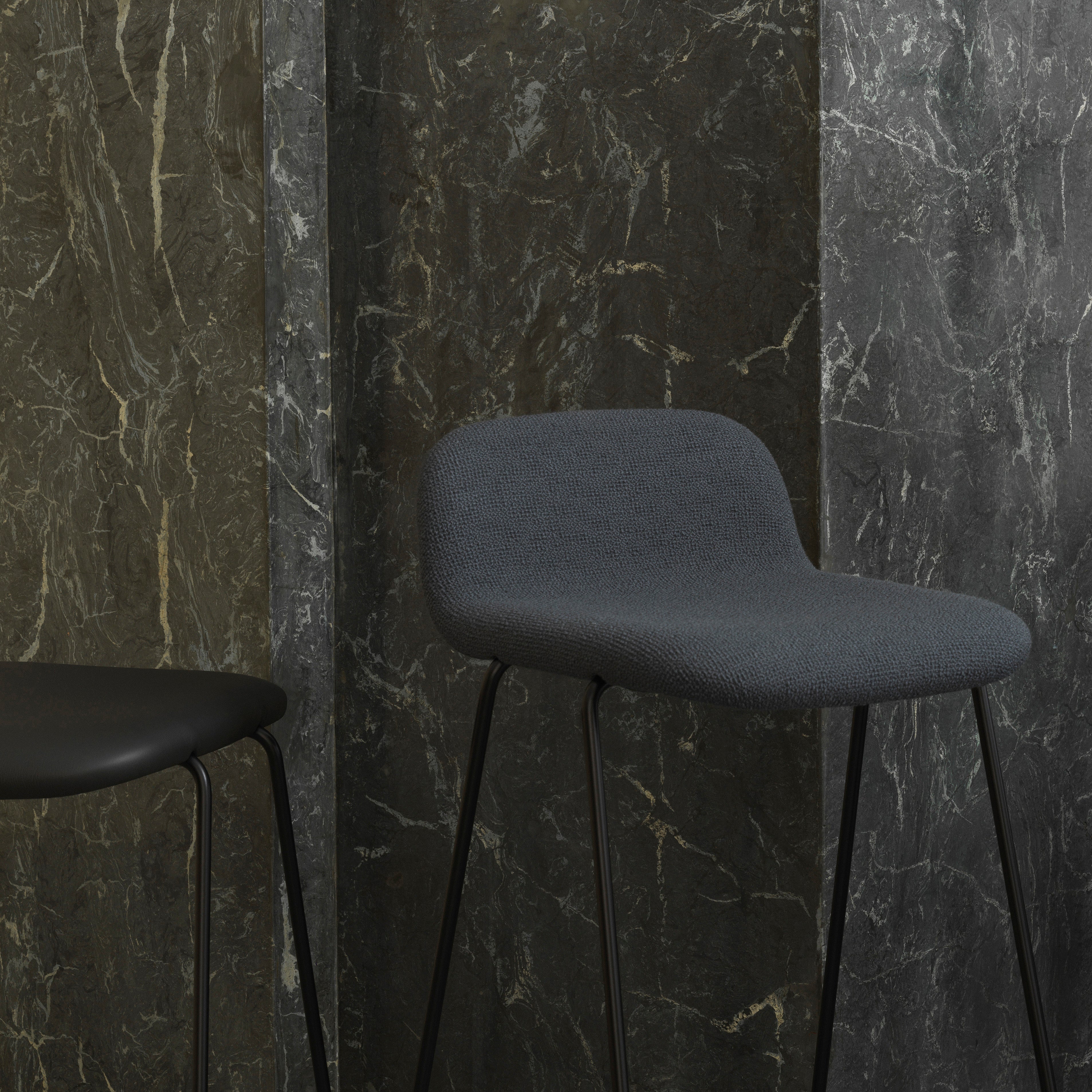 Just Bar + Counter Stool with Back: Full Upholstered