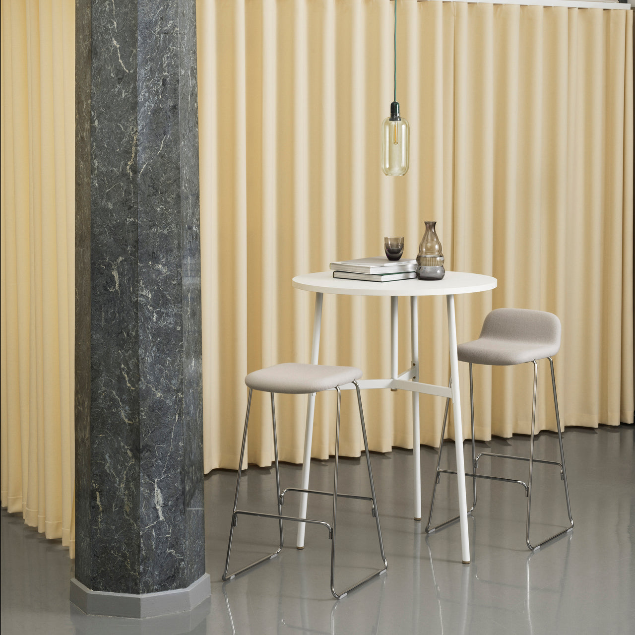 Just Bar + Counter Stool with Back: Full Upholstered