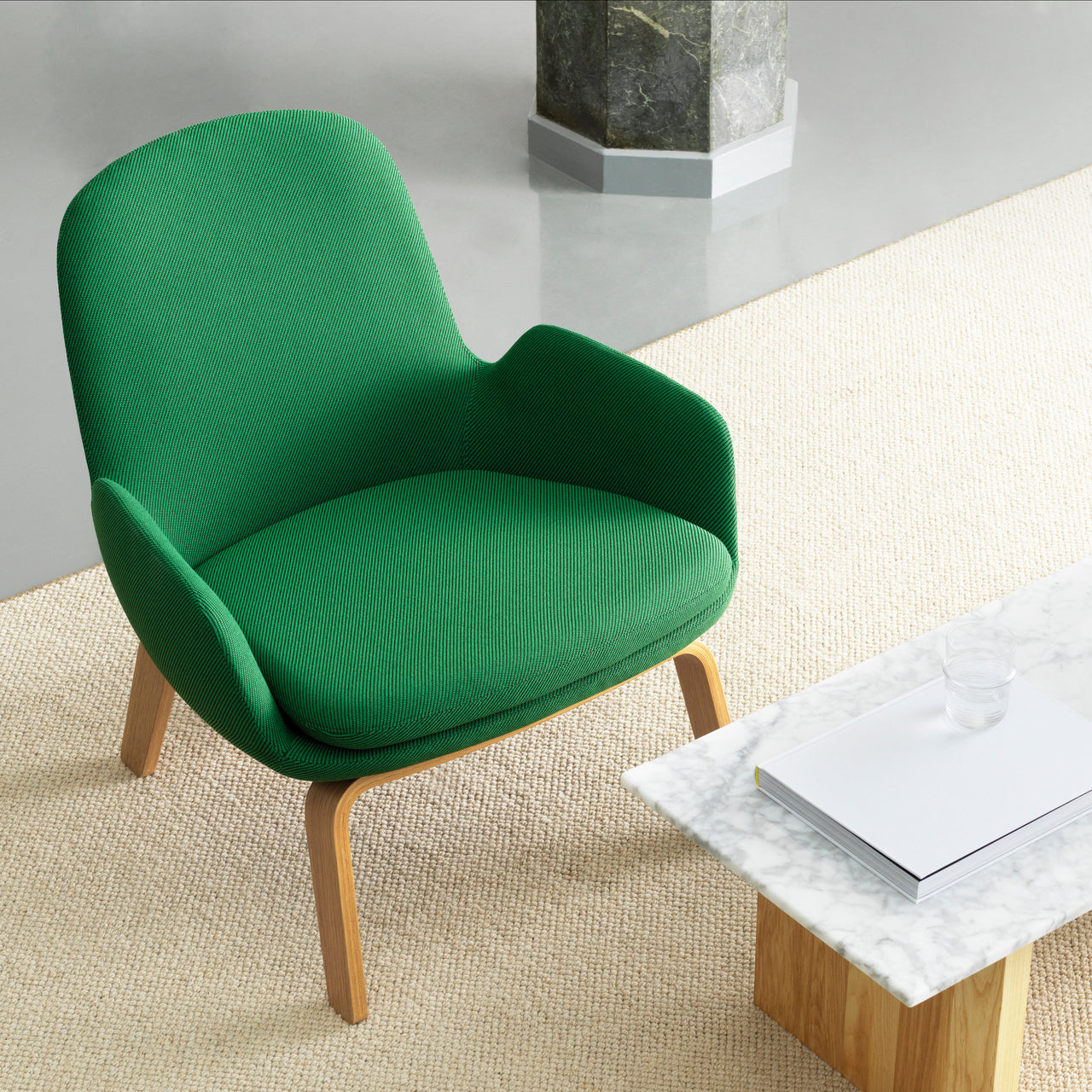 Era Lounge Chair: Low + Wood Base