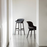 Hyg Counter Stool: Wood Base + Full Upholstered